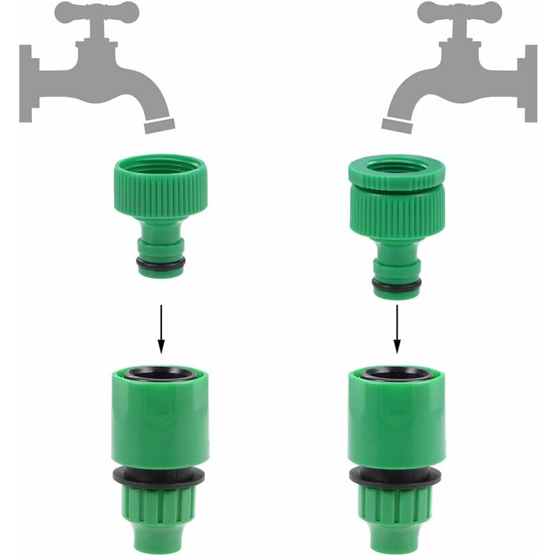 Quick Connector Hose Pipe Adapter 8Mm Inner Diameter Pipe Fitting For Garden Irrigation System 5 pcs