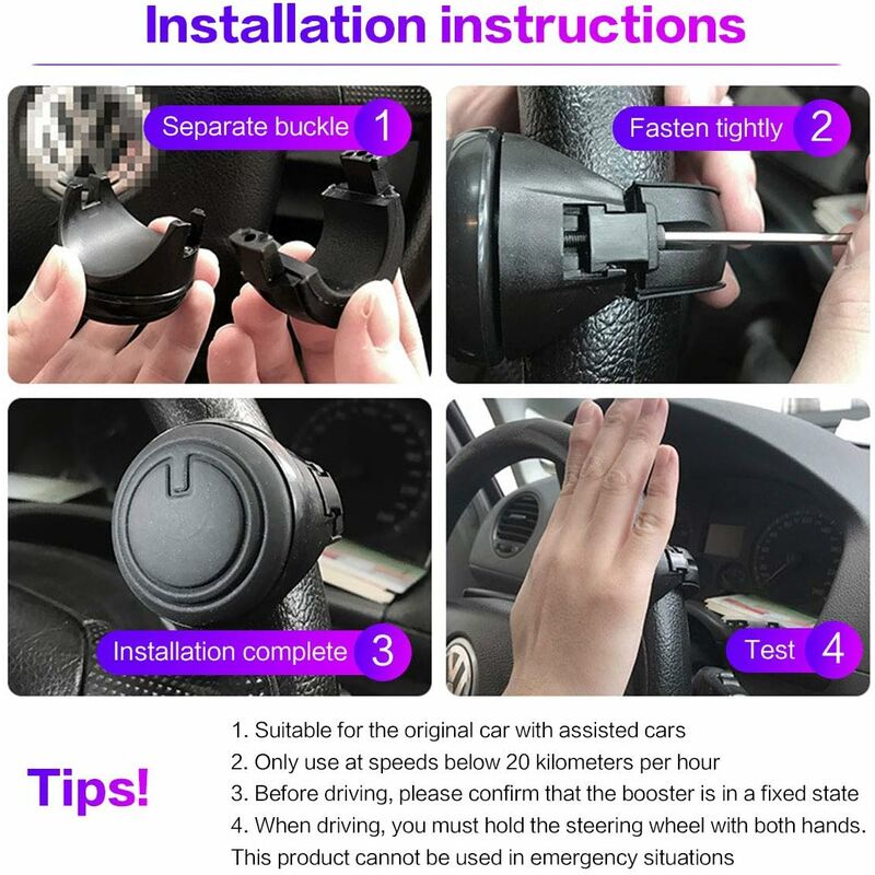 Car Steering Wheel Knob Handle Knob,Steering Wheel Booster Ball,Universal With Any Steering Wheel Suv, Tractors, Cars,