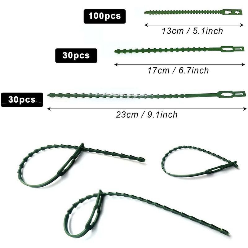 160 pcs Plant Ties Adjustable Gardening Ties, Plant Ties And Support, Help Support Plants And Shrubs, Flexible Plastic