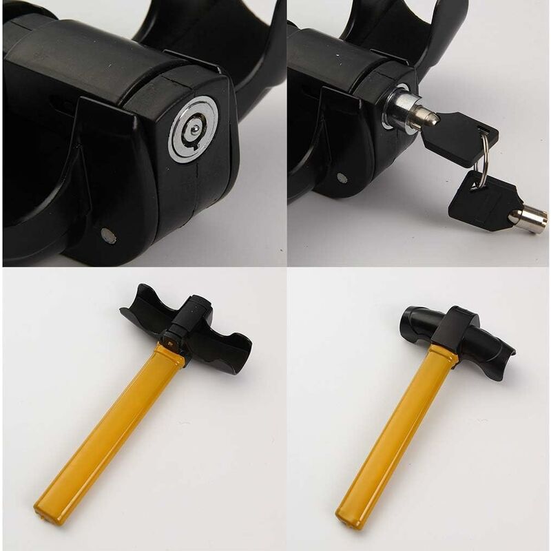 Car Steering Wheel Lock, Steering Wheel Lock, T-Bar Steering Wheel Lock For Car Universal Steering Wheel