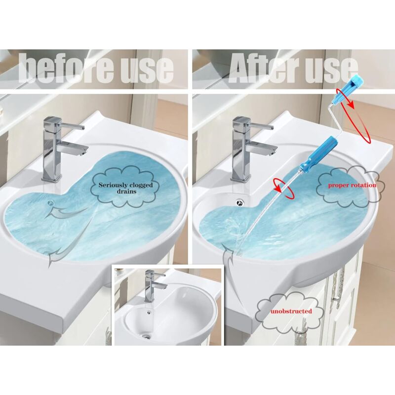 Drain Cleaning Spiral - 3M X 6Mm - Spiral - Drain Unblocker - With Piercing Tip - Drain Snake - Extra Fine - Spiral -