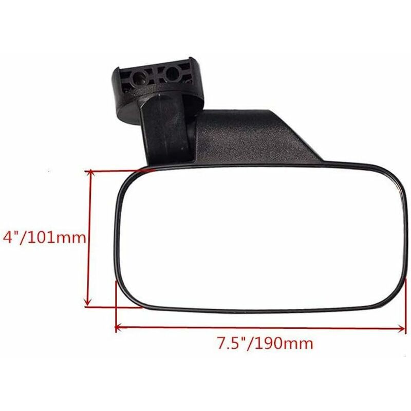 Motorcycle Rearview Mirror Knobs 50Mm 44Mm Universal With Bracket 2 pcs Replacement For Utv Rzr 900 Xp 1000 Turbo