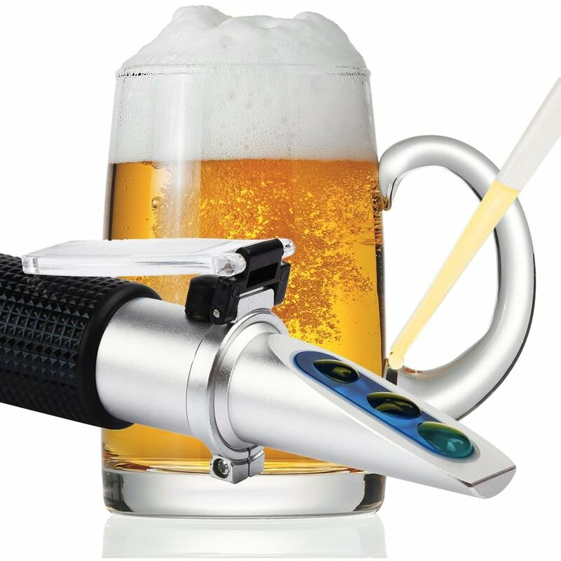 Brix Refractometer, Beer Wort Refractometer, Dual Scale – Specific Gravity 1.000–1.120 And Brix 0–32%, Replaces
