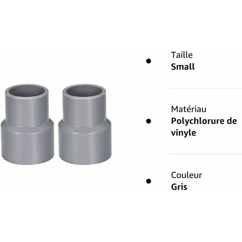 0Mm X 32Mm Pvc Pipe Coupling Hub Reducer Dwv Grey 2 pcs