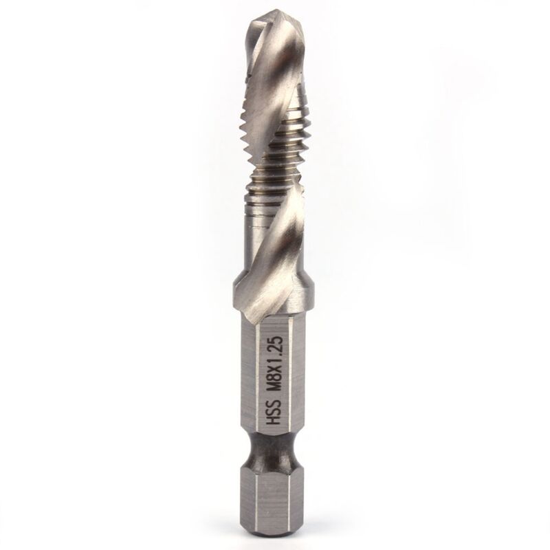 Eosnow M8 Hss 1/4" Hex Shank Drill Bit & Countersink Drill Bits Power Tool Part
