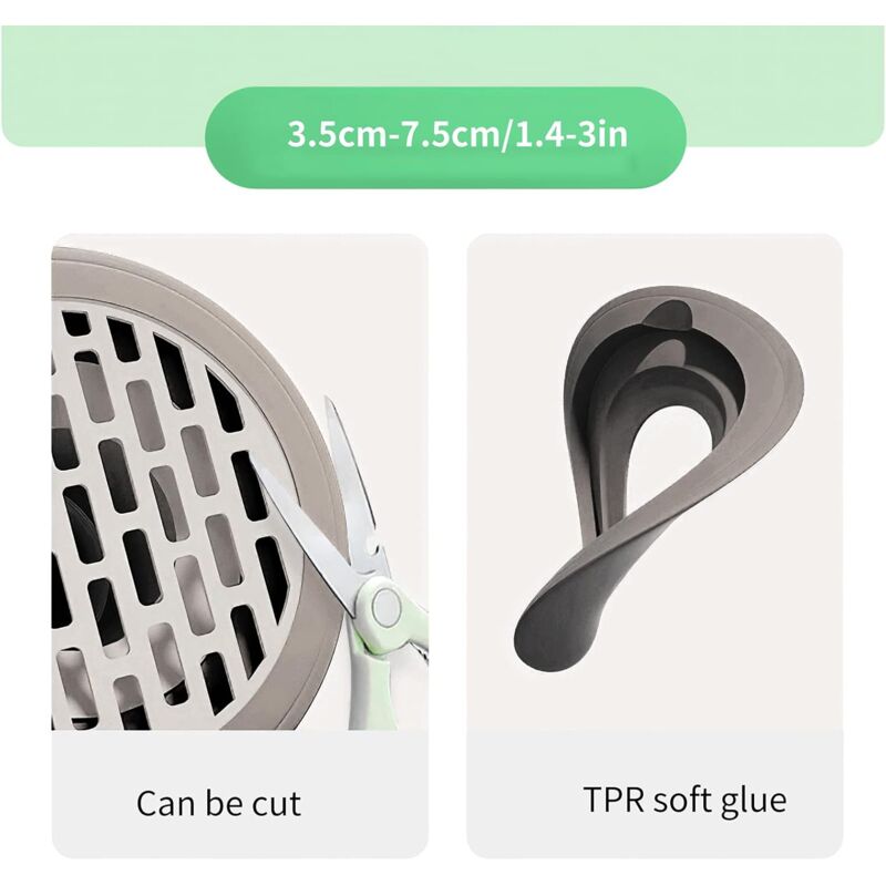 Ersandy Shower Sink Drain Check Valve - Channel Core - Odor Proof - Bathroom Pipe Check Valve - Floor Drain Seal