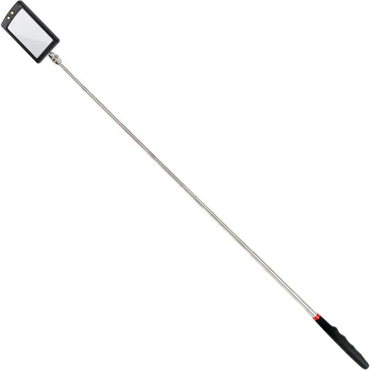 Ultra Slim LED Telescopic Mirror - Battery Included - Super Clear - Extendable Up To 88Cm - Double Ball Joint -