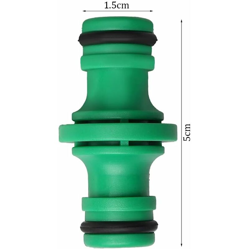 6 pcs Double Hose Connector, Double Male Hose Connector Plastic Pipe Fittings For Joining Garden Hose Tube (Green)