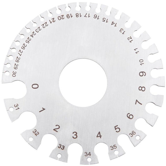 Stainless Steel 2-Sided ROund Wire Thickness Gauge For Measuring Non-Ferrous Wire And Metal, Tester Ruler Gauge
