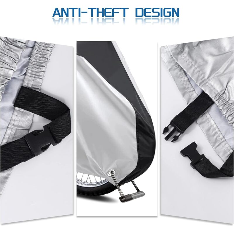 Motorcycle Cover Outdoor, Bicycle Scooter Waterproof Polyester Cover Resistant To Bird Droppings, Water,