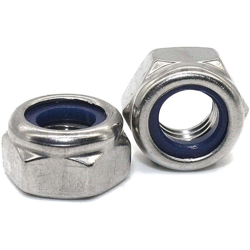 Zinc Steel Lock Nut M10 Pack 25 Hexagonal Locking Lock Nuts Ideal For Carpentry, Construction, Plumbing, Among Other