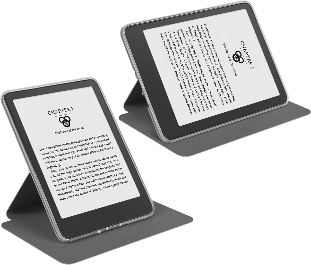 360° Rotating & Detachable Magnetic Case for 7" Kindle Paperwhite 12th Generation (2024)  – Auto Wake/Sleep, Hands-Free Stand, Clear Back Cover (black)