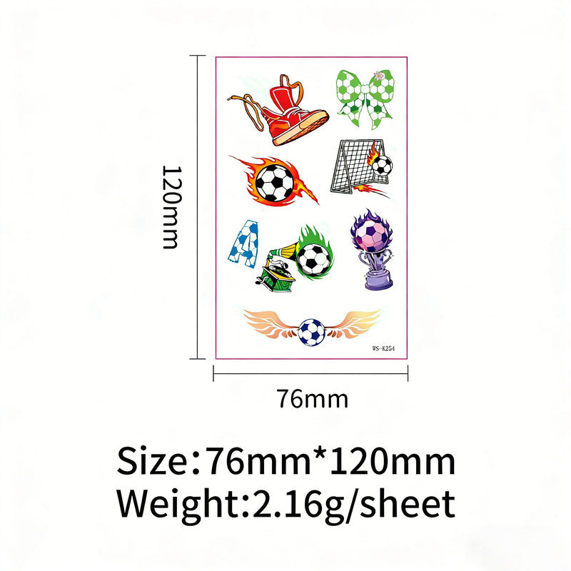 2026 World Cup Glow in the Dark Face Tattoos Waterproof Sweatproof Temporary Stickers 10 Sheets