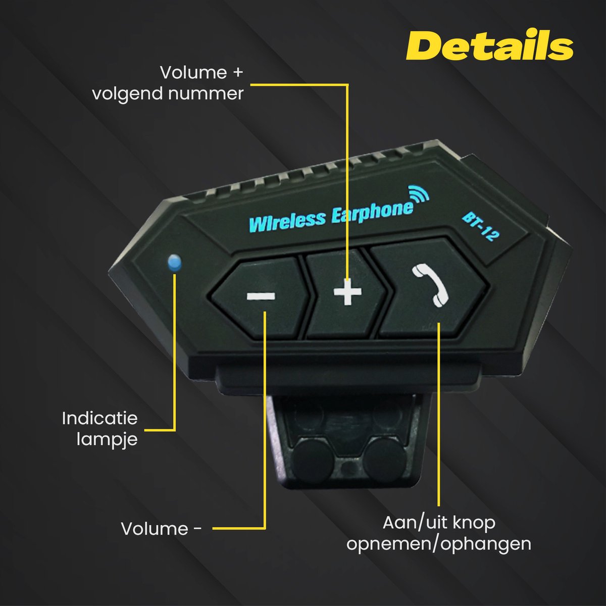 Bluetooth Headset Communication | Motorcycle Helmet | IP67 Waterproof | Motorcycle Accessory | Bluetooth 4.2