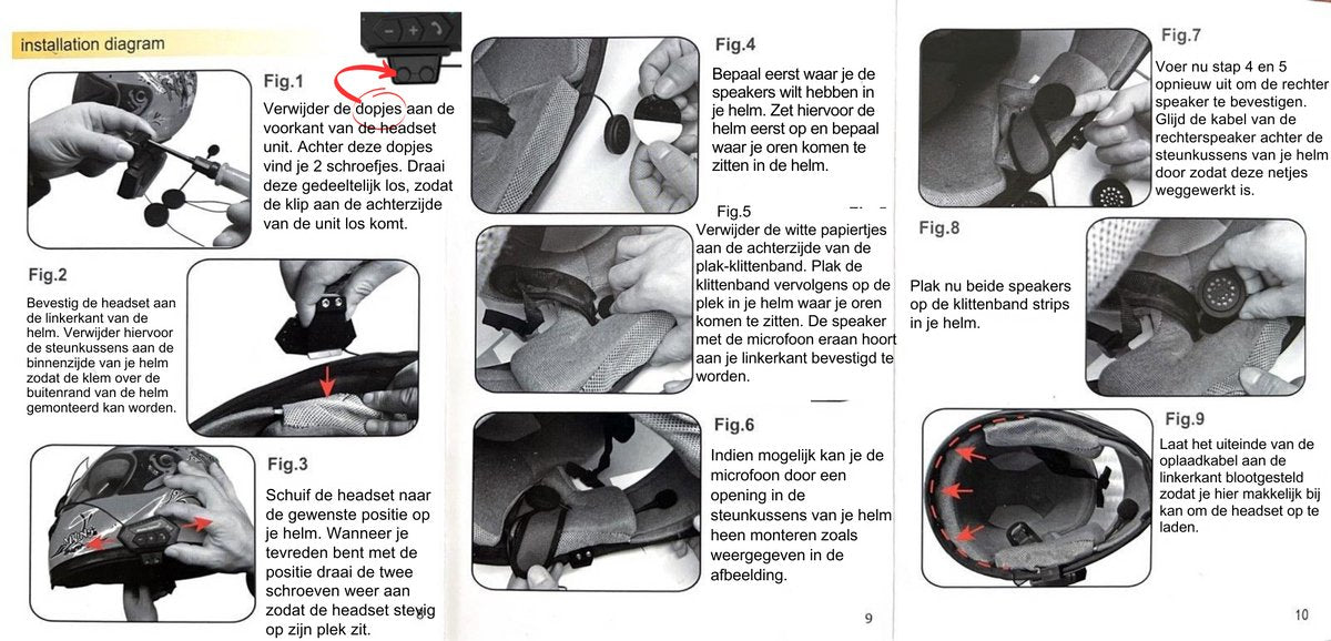 Bluetooth Headset Communication | Motorcycle Helmet | IP67 Waterproof | Motorcycle Accessory | Bluetooth 4.2
