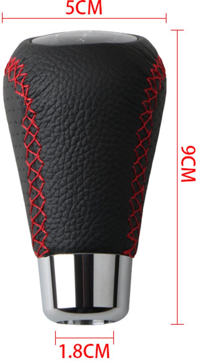 Gear shift lever - Manual gear shift lever - 5-speed transmission - Gear shift lever - Manual transmission - Black leather stitching - Universal gear shift lever (blue)