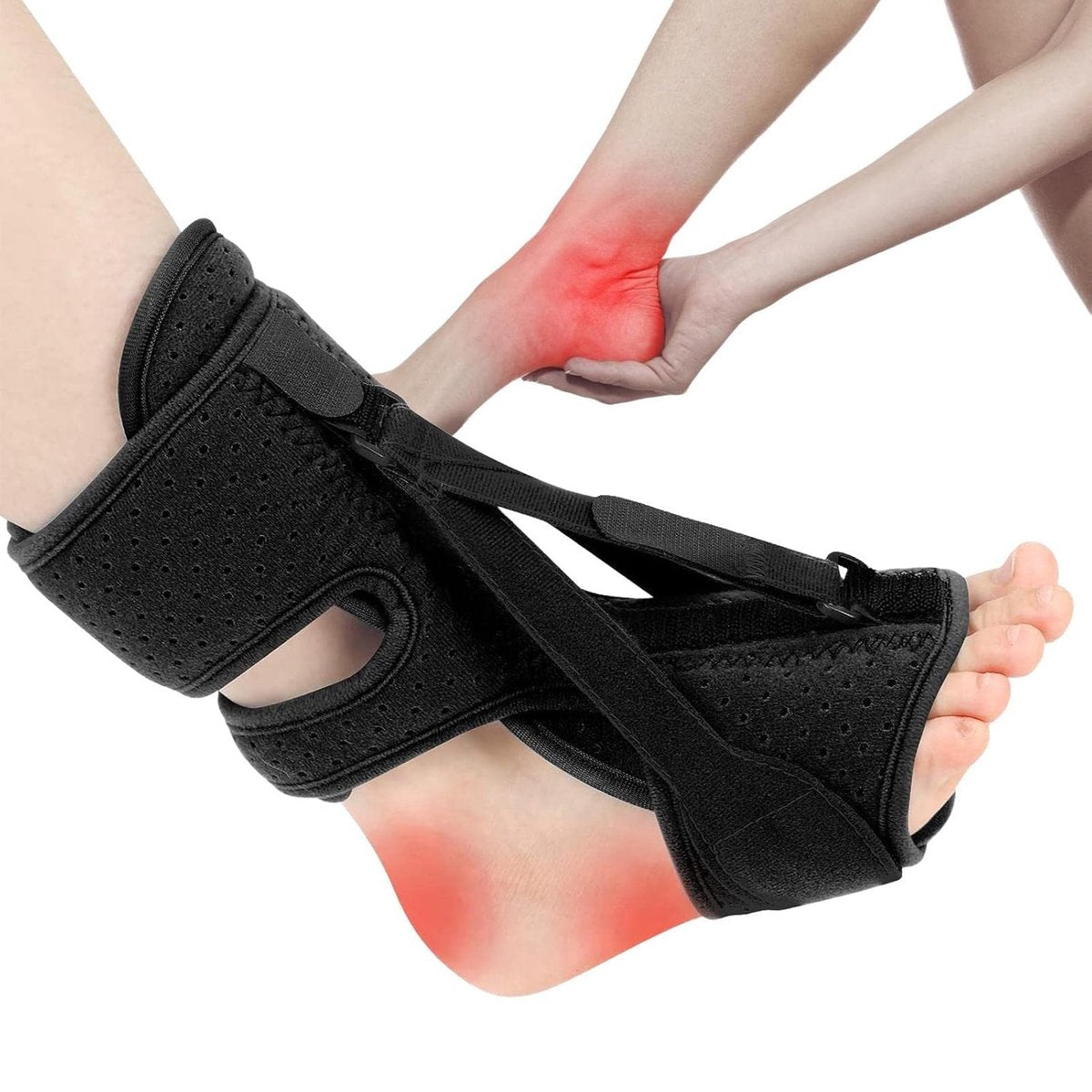 Night splint - Heel spur - Heel spur orthosis - Achilles tendon orthosis - Splint - Strasbourg sock - Achilles tendon - Extra support - Grijs