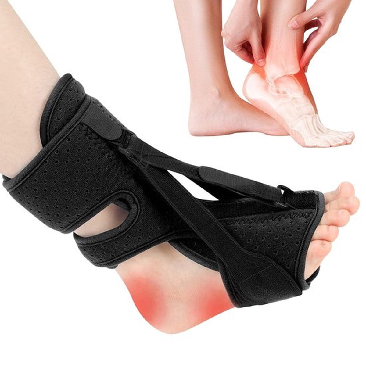 Night splint - Heel spur - Heel spur orthosis - Achilles tendon orthosis - Splint - Strasbourg sock - Achilles tendon - Extra support - Violet