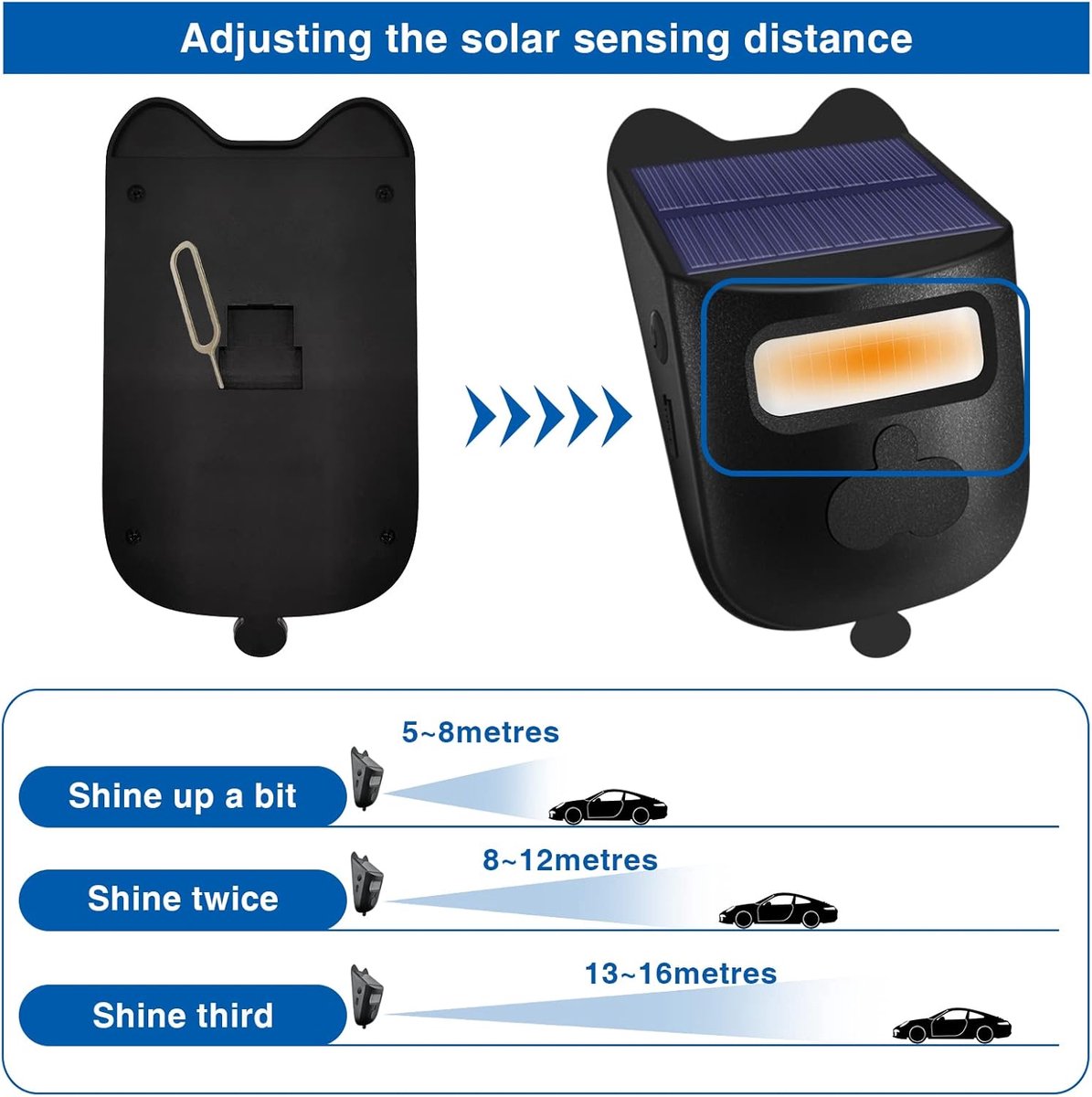 Driveway alarm - Entry detector - Solar driveway alarm - Motion detector - Wireless = Security - Wireless solar driveway alarm - Motion detector - Doorbell - DIY security system - (1 sensor and 2 doorbells)