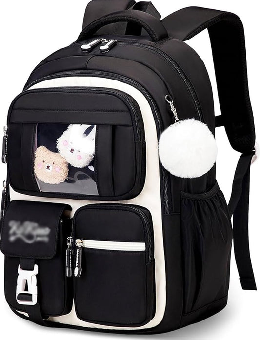 Girls' Backpack, Breathable Backpack for Girls, Grades 1-5, Casual School Bag for Kids, Elementary School, Secondary School