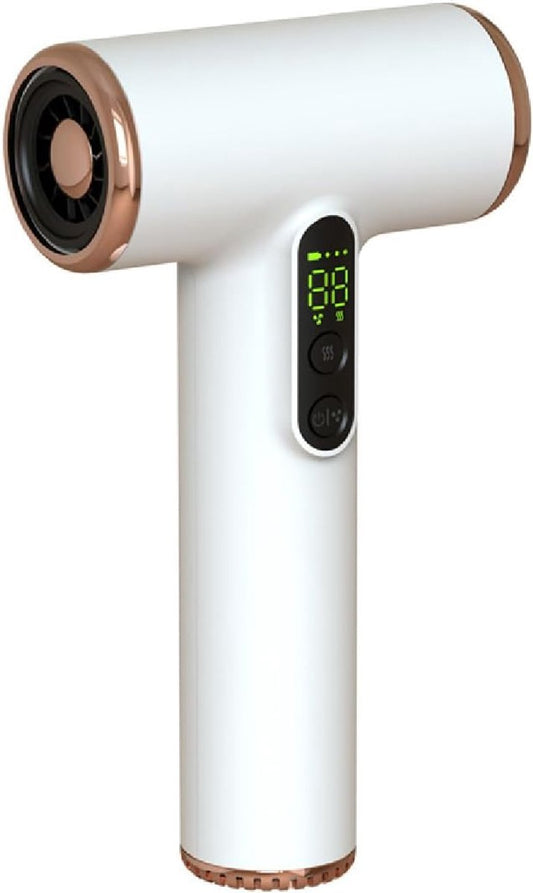 Professional cordless hair dryer - High speed for fast drying, hair dryer, HD screen, 3 temperature and 3 speed settings, for dorm rooms, travel, camping, rechargeable