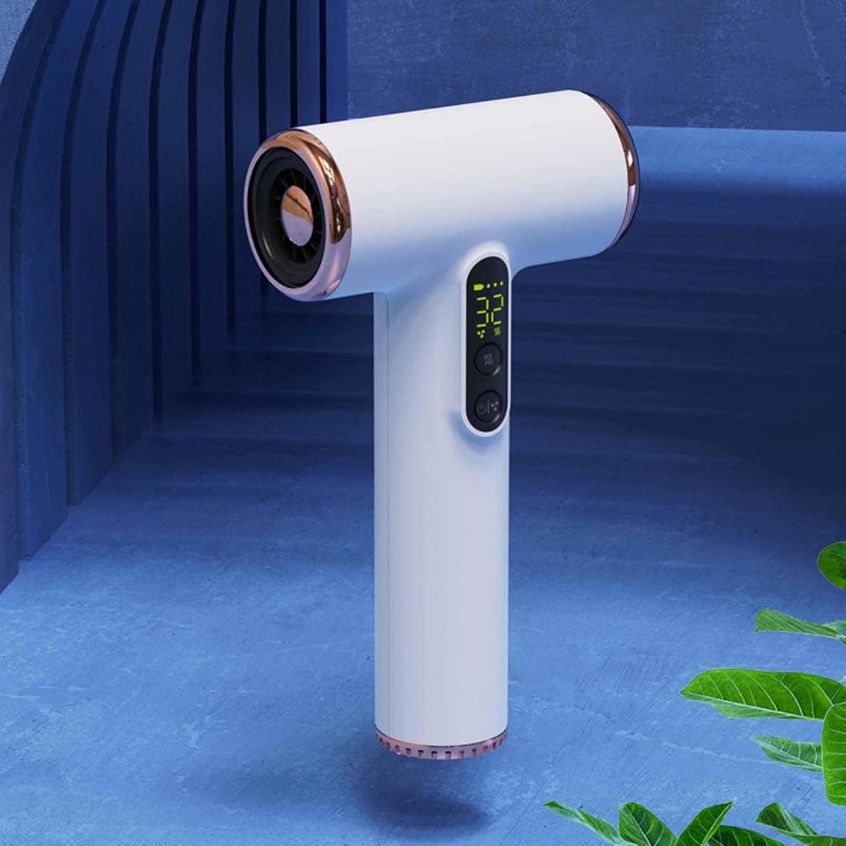 Professional cordless hair dryer - High speed for fast drying, hair dryer, HD screen, 3 temperature and 3 speed settings, for dorm rooms, travel, camping, rechargeable