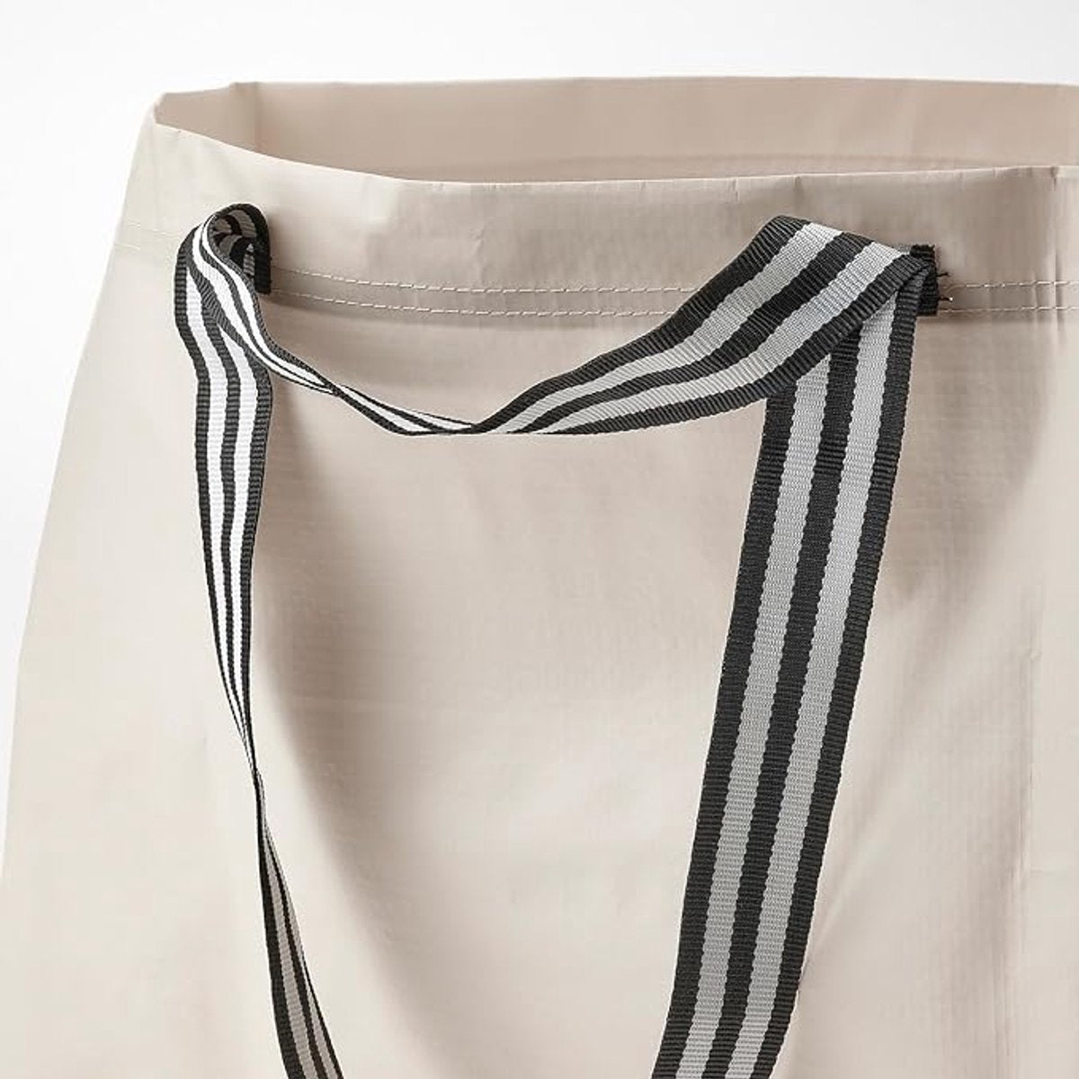 10 IKEA-style quality tote bags, shopping bags, large size, polypropylene, 68 x 36 cm, light beige, size L.