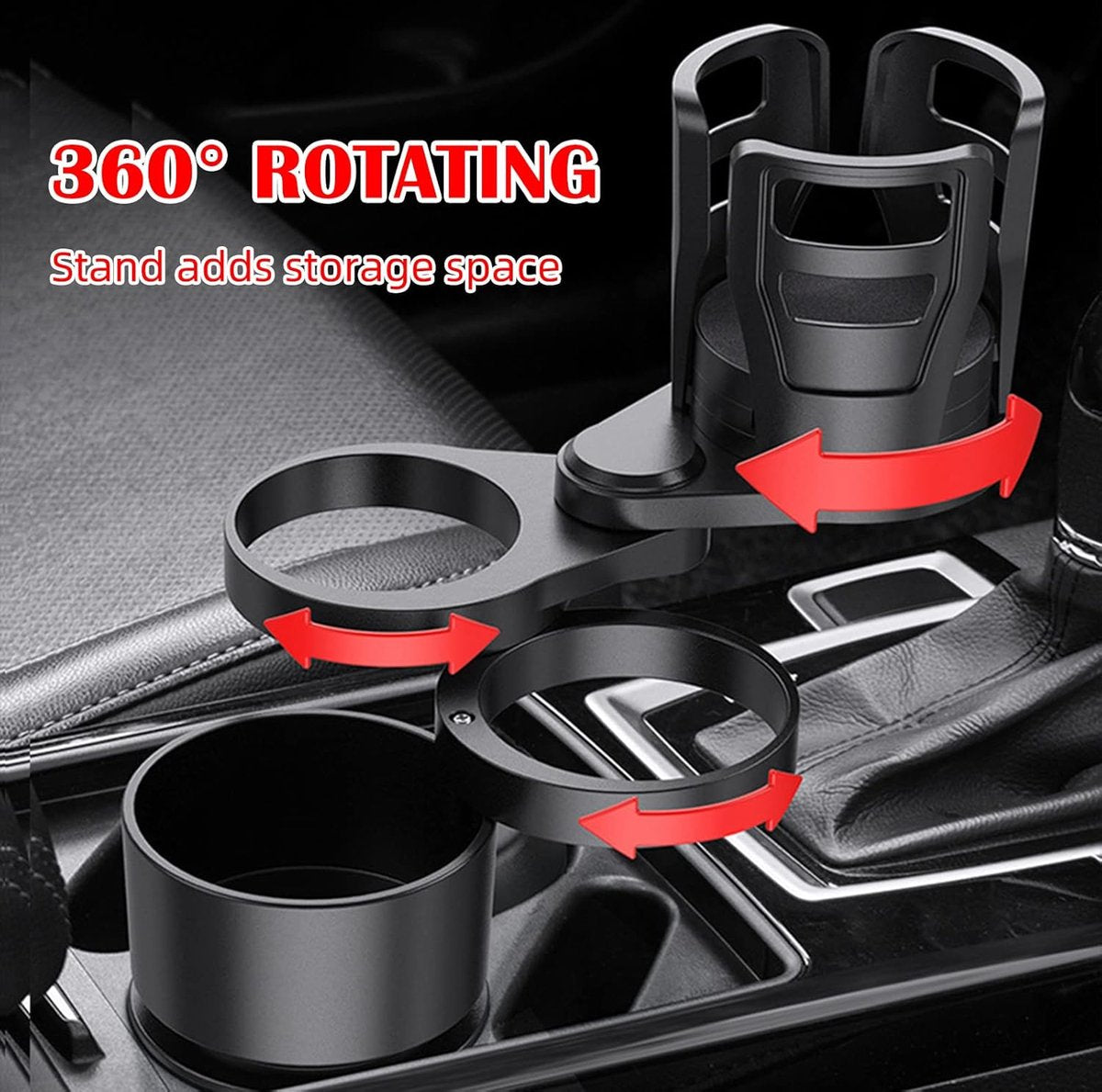 Universal 4-in-1 Car Organizer - Car Seat Organizer - Cup Holder - Drink Holder - Can and Bottle Holder - Car Accessories - High Quality - Coffee Holder - Foldable - Sturdy and Durable - Car Travel
