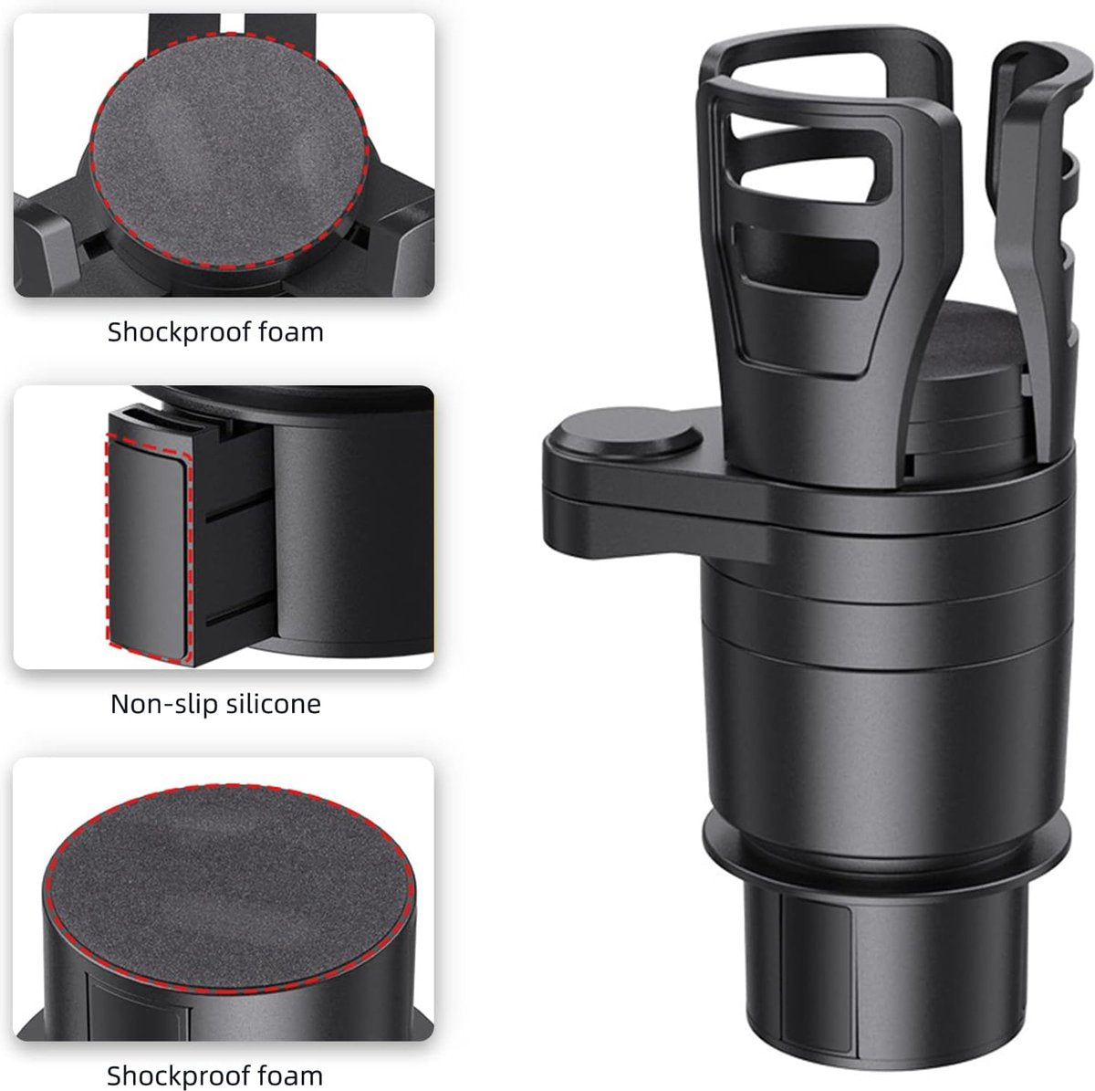 Universal 4-in-1 Car Organizer - Car Seat Organizer - Cup Holder - Drink Holder - Can and Bottle Holder - Car Accessories - High Quality - Coffee Holder - Foldable - Sturdy and Durable - Car Travel