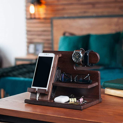 Phone stand - organizer - jewelry holder - desk organizer - gift for men - for cell phones, gifts for him, husband, bedside table, gifts