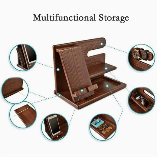 Phone stand - organizer - jewelry holder - desk organizer - gift for men - for cell phones, gifts for him, husband, bedside table, gifts