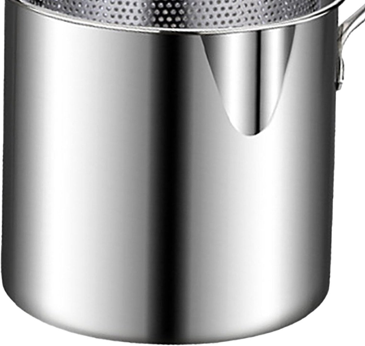 Frying pan - Frying pans - Frying pan set - Stainless steel frying pan with strainer - Portable stainless steel frying pan - Mini shrimp fryer - Small frying basket - Suitable for home cooking
