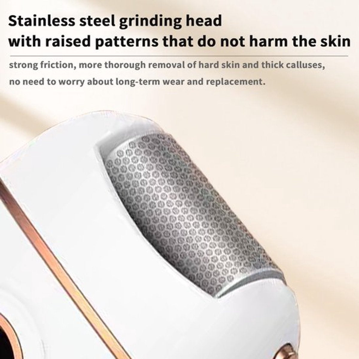 Electric Foot File - Removes Calluses and Dead Skin - Powerful Exfoliation - Built-in LED Light - Regenerative Exfoliation - Removes Calluses and Hard Skin - Wit
