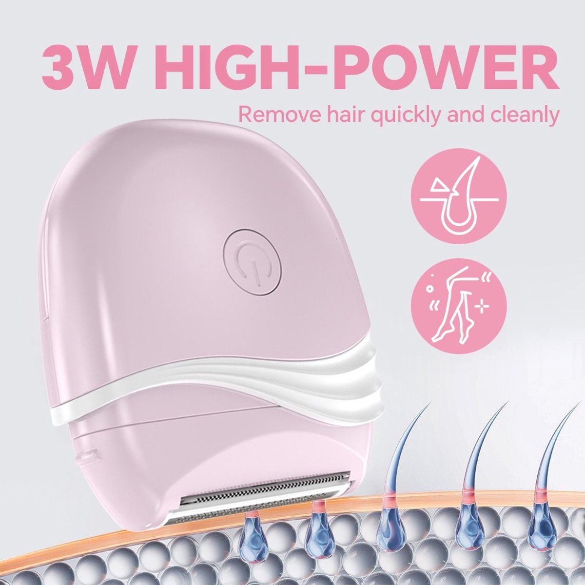Electric shavers for women - Electric shaver - Trimmer - Epilator - Hair removal devices - Facial hair removal - Bikini trimmer - for body, underarms, legs and bikini line - compact