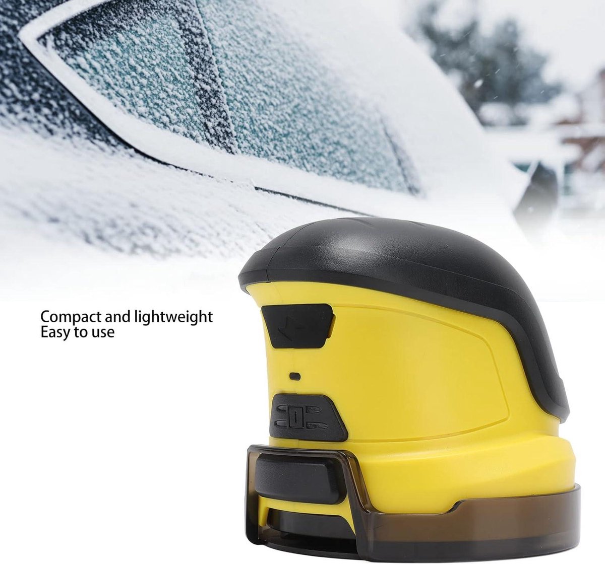 Snow scraper with rotating disc - de-icing and thawing - car - winter - window - snow shovel - windshield - electric