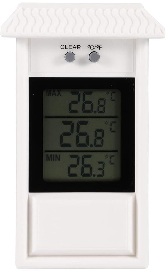 Indoor and outdoor thermometer - Thermometer - Hygrometer - Weather station - Digital thermometer - Weatherproof for indoor and outdoor use - Wit