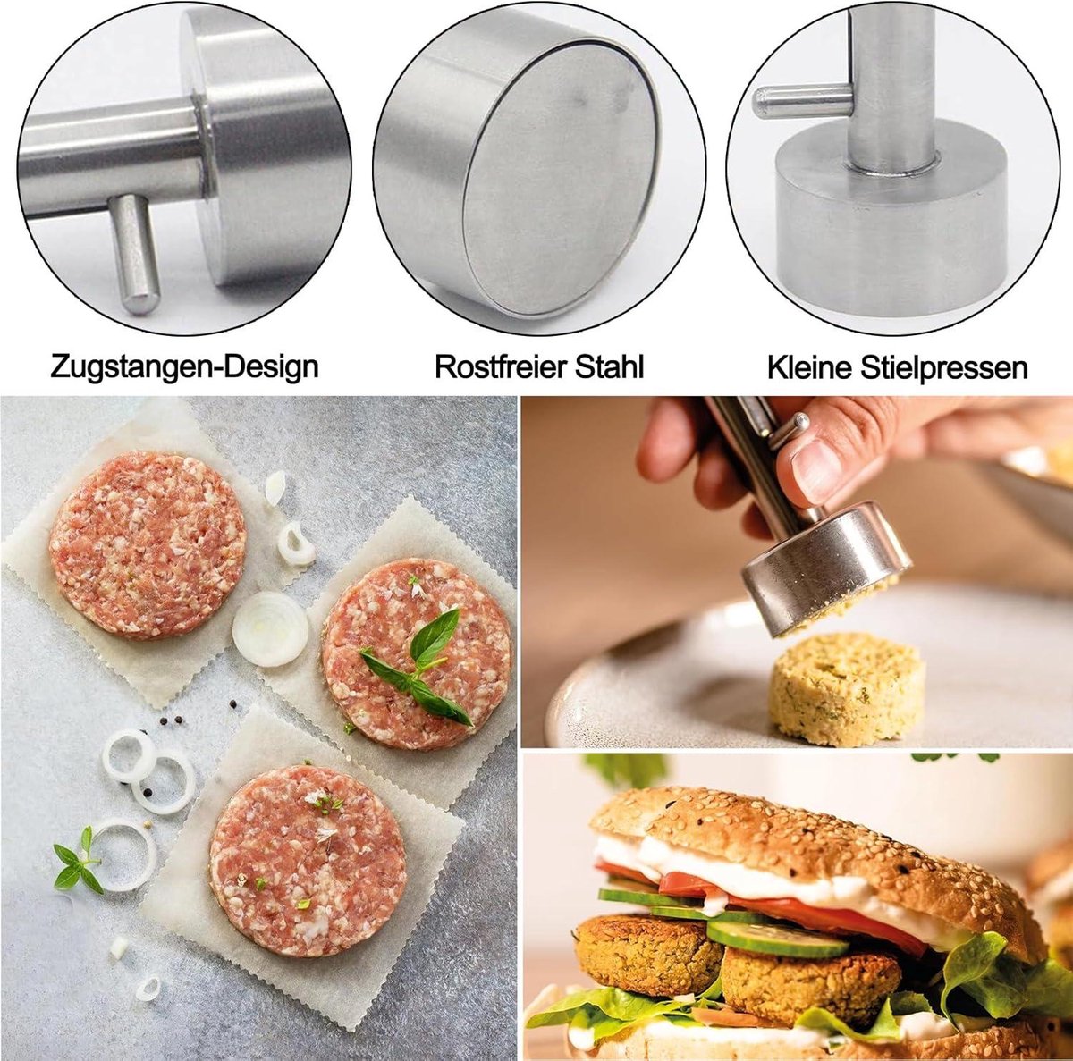 Allecto Plus - 4cm Falafel Scoop - Meatball Maker - Stainless Steel - Kitchen and Restaurant - Non-stick Coating