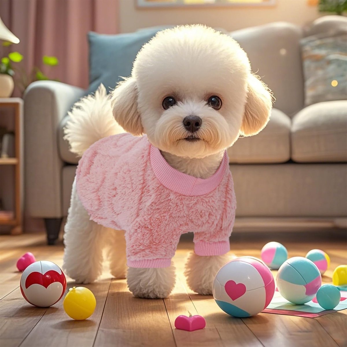 Dog Coat - Dog Sweater - Heart Dog Sweater - Puppy Dog Coat - Christmas Dog Sweater - Perfect for Small and Medium Dogs - Christmas Decorations - Christmas - XL