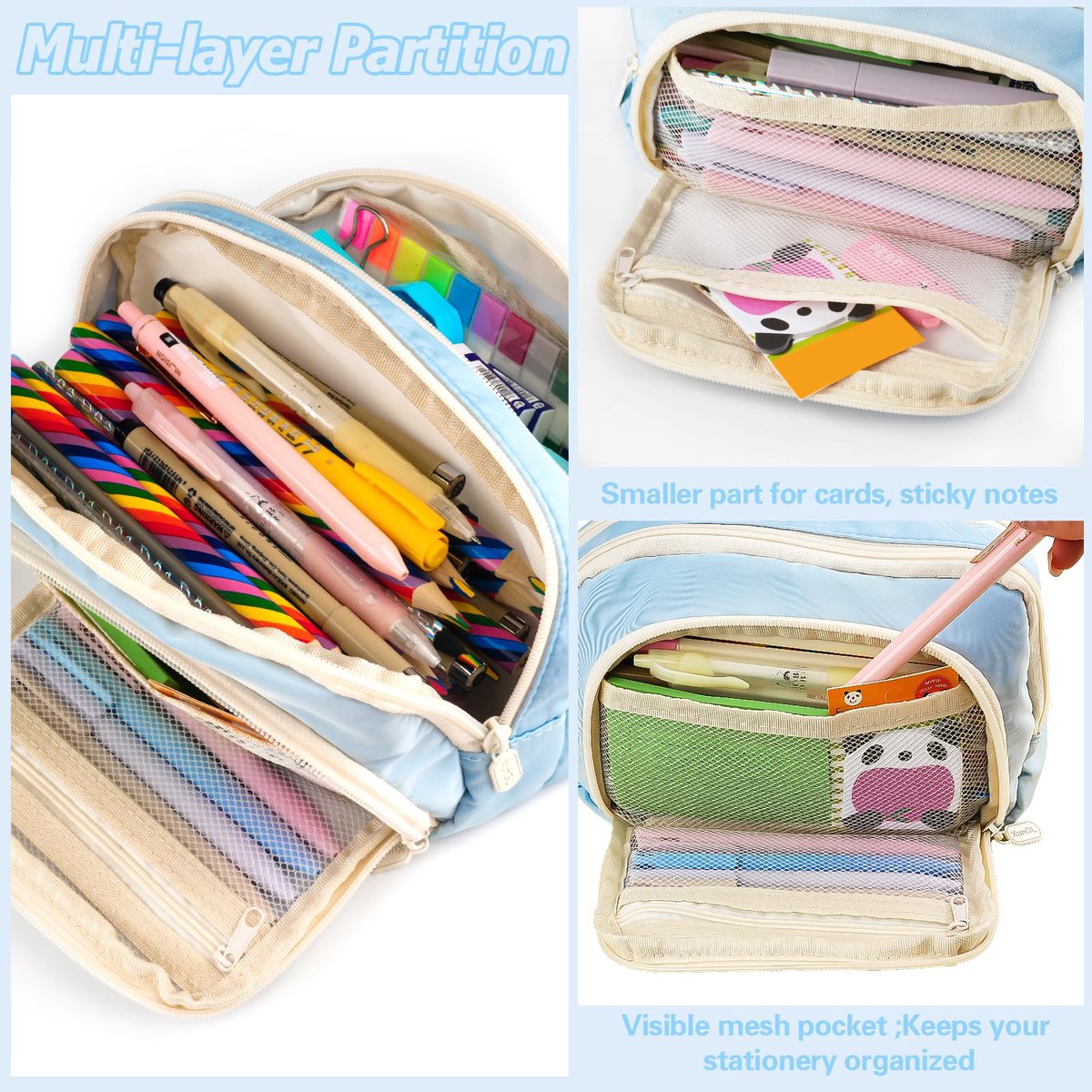 Pencil Case - Pencil Case - Adults - Boys and Girls - School Pencil Case - Blue
