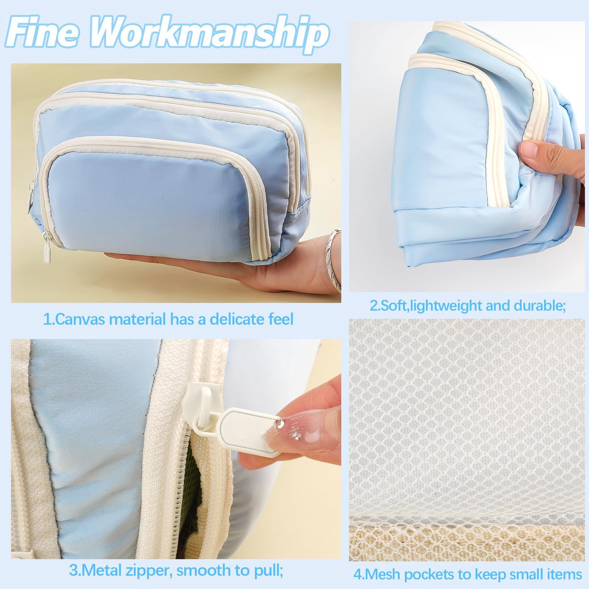 Pencil Case - Pencil Case - Adults - Boys and Girls - School Pencil Case - Blue