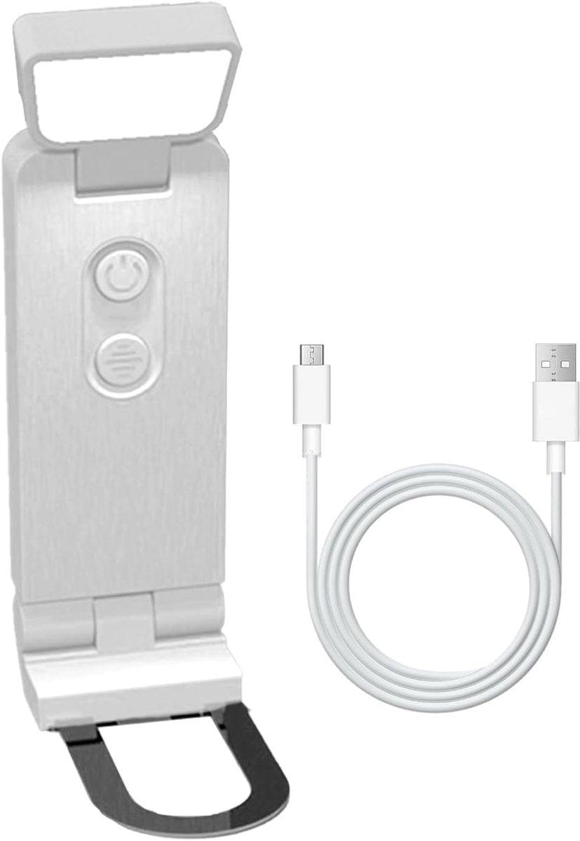 Reading Lamp - Book Lamp with Clip - 6 Lighting Levels - Bedtime Use - Adjustable Intensity - Reading Lamps - USB-C Rechargeable - With