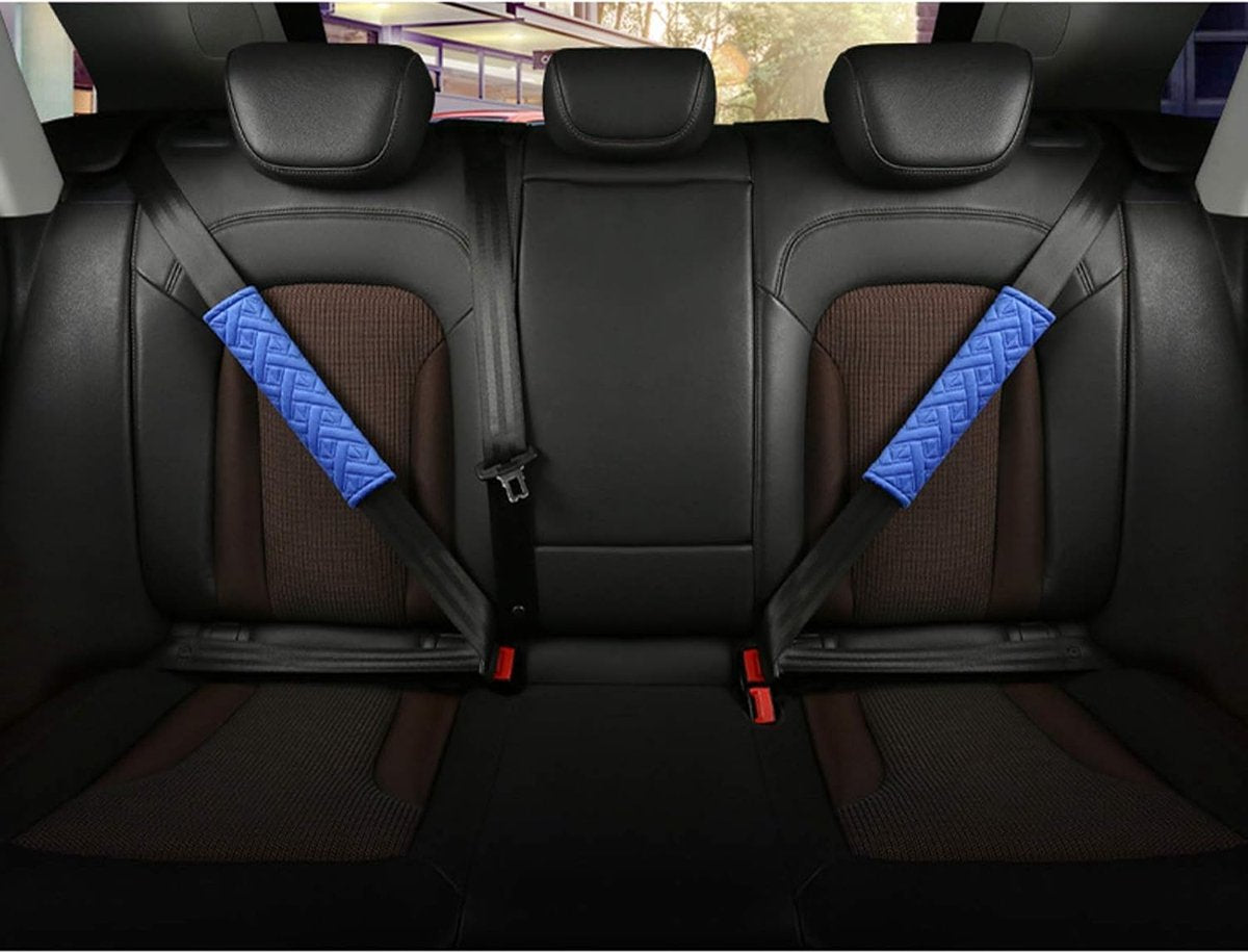 Universal seat belt protector - Soft and comfortable shoulder protector for the seat belt - (blue)