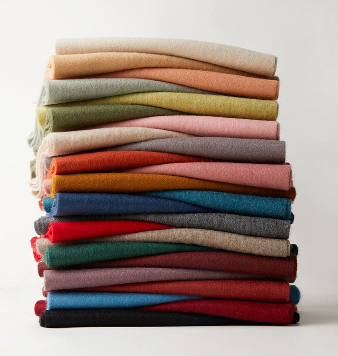 Warm and soft scarf for autumn and winter, warm and lightweight scarf, versatile unisex plain wool scarf (32x190cm) - wine red