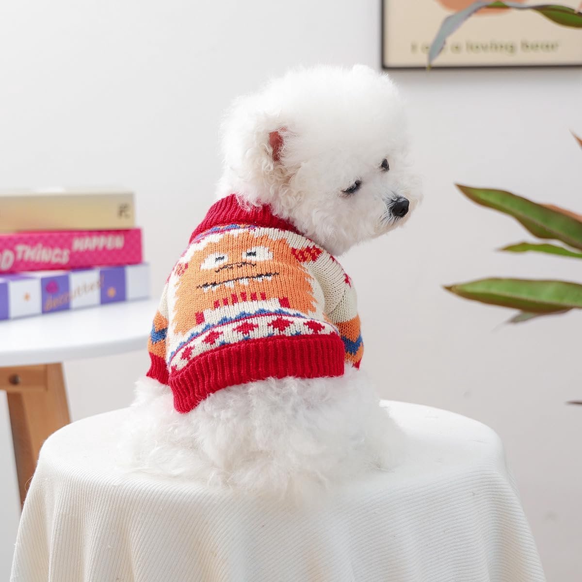 Dog Coat - Dog Sweater - Sweater for Small Dogs - Dog Sweater - Winter Knitted Sweater - Warm and Lightweight Cat Sweater - Perfect for Chihuahuas - Holidays - Christmas Decorations - Christmas - Size M