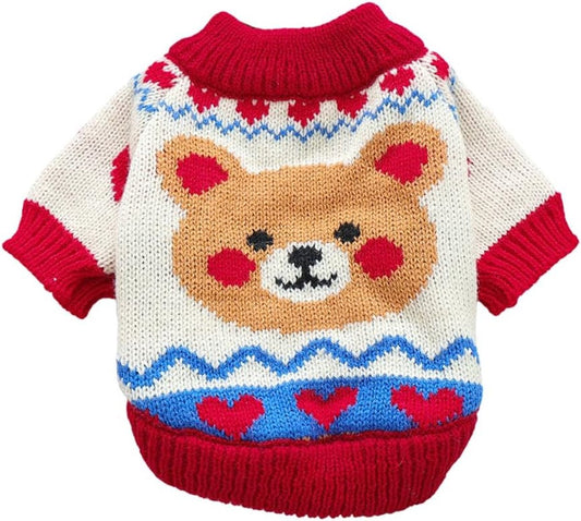 Dog Coat - Dog Sweater - Warm Winter Dog Clothes - Knit Sweater - Dog Pullover - Lightweight and Warm Cat Sweater - Perfect for Chihuahuas - Birthday Clothes - Christmas Decorations - Christmas - Size XL