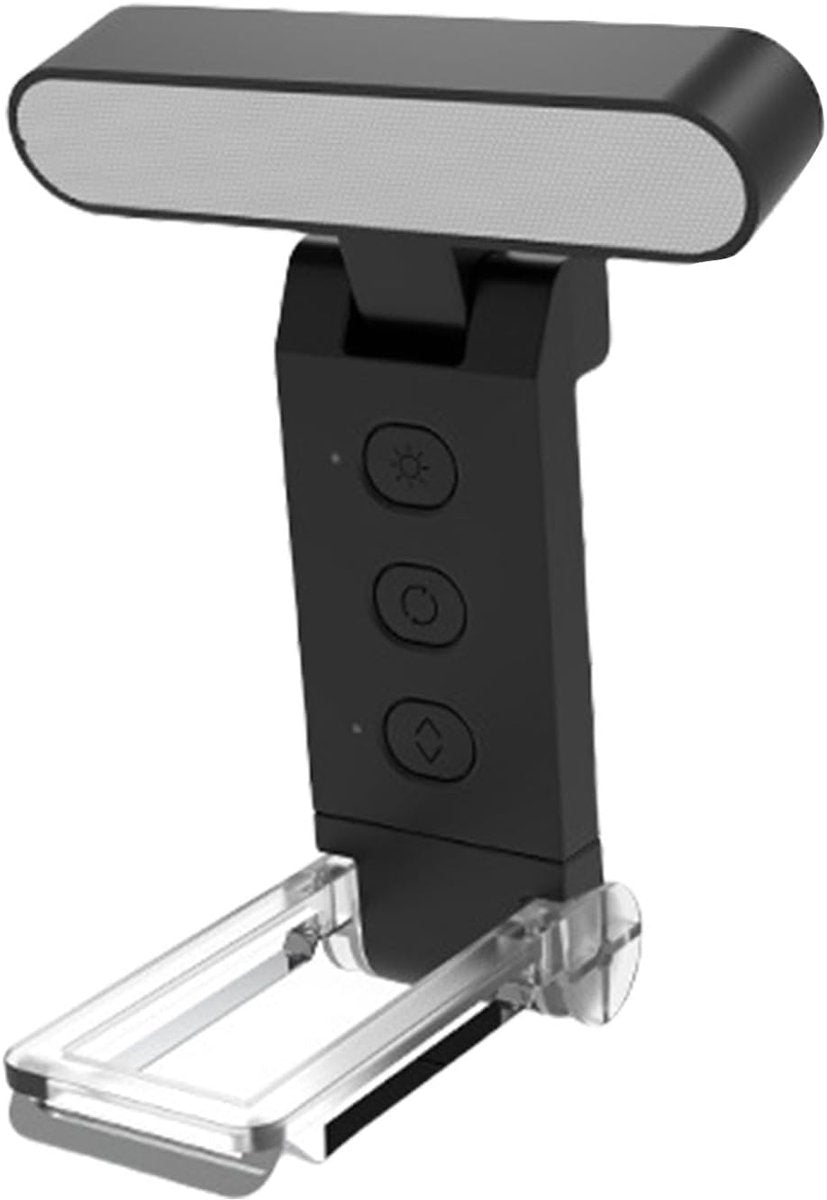Book Reading Light - LED Reading Light with Clip - Clip-on Spotlight - Rechargeable - 5 Settings - Soft and Silky - Bedside Lamp - For Book / Bedroom / Office - Black