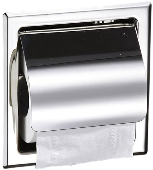 Toilet paper holder - Integrated toilet paper holder - Silver toilet paper holder - Toilet paper holder - Toilet paper holder - Stainless steel - For bathroom - Toilet paper holder