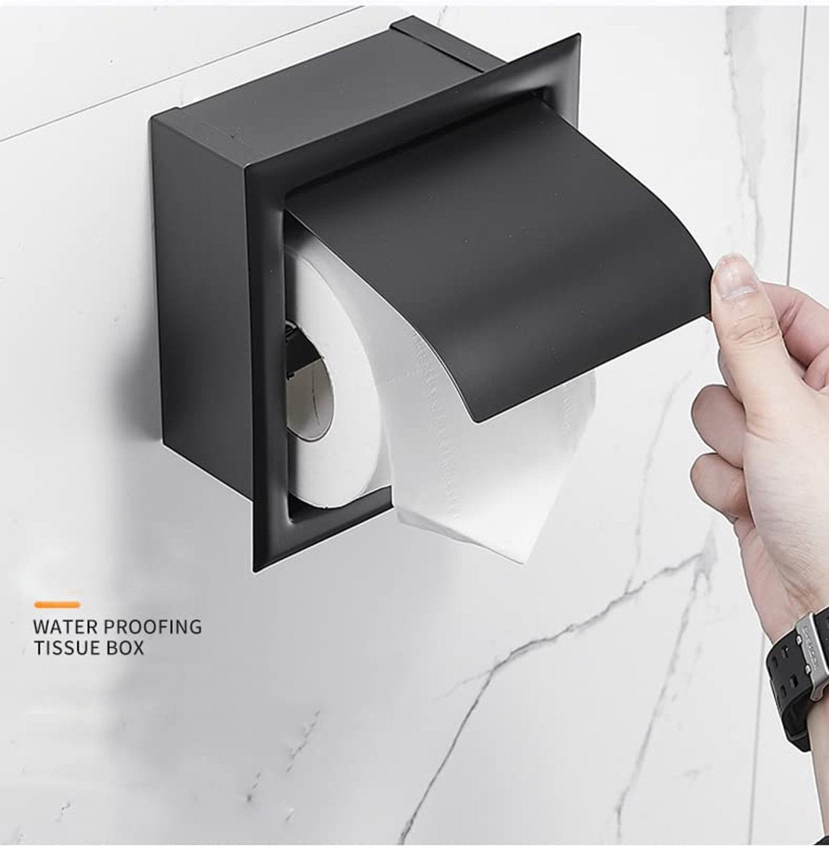 Toilet paper holder - Integrated toilet paper holder - Silver toilet paper holder - Toilet paper holder - Toilet paper holder - Stainless steel - For bathroom - Toilet paper holder
