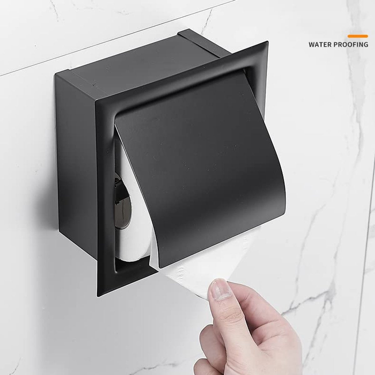 Toilet paper holder - Integrated toilet paper holder - Silver toilet paper holder - Toilet paper holder - Toilet paper holder - Stainless steel - For bathroom - Toilet paper holder