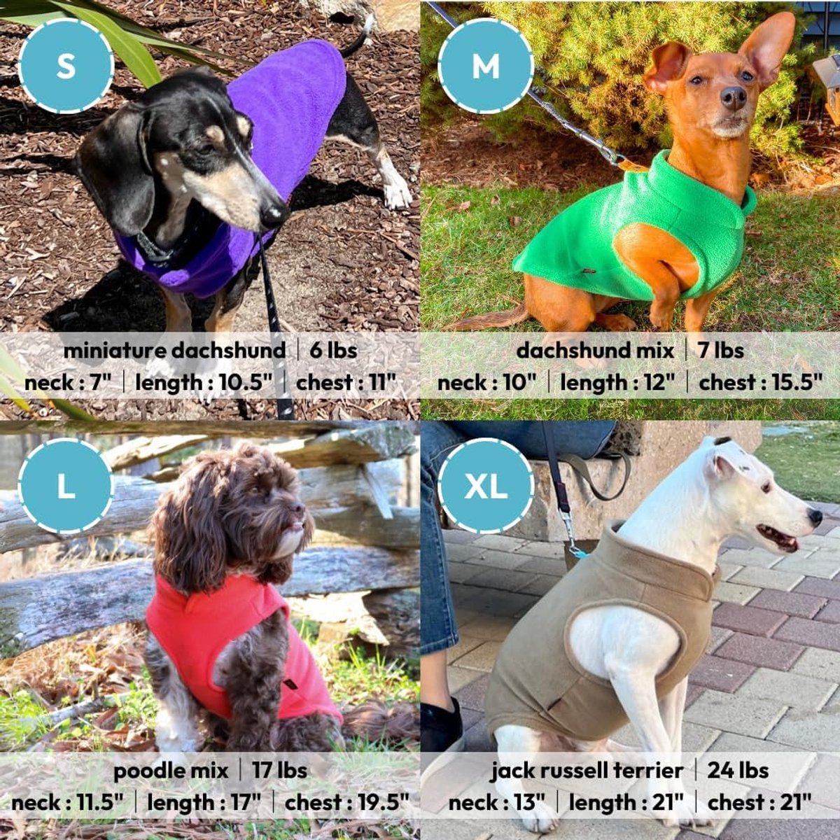 Dog Coat - Fleece Vest - Dog Sweater - Winter Dog Coat - Warm Dog Coat - Fleece Dog Sweater - Leash with O-ring - Perfect for small and medium dogs - Red - Size L